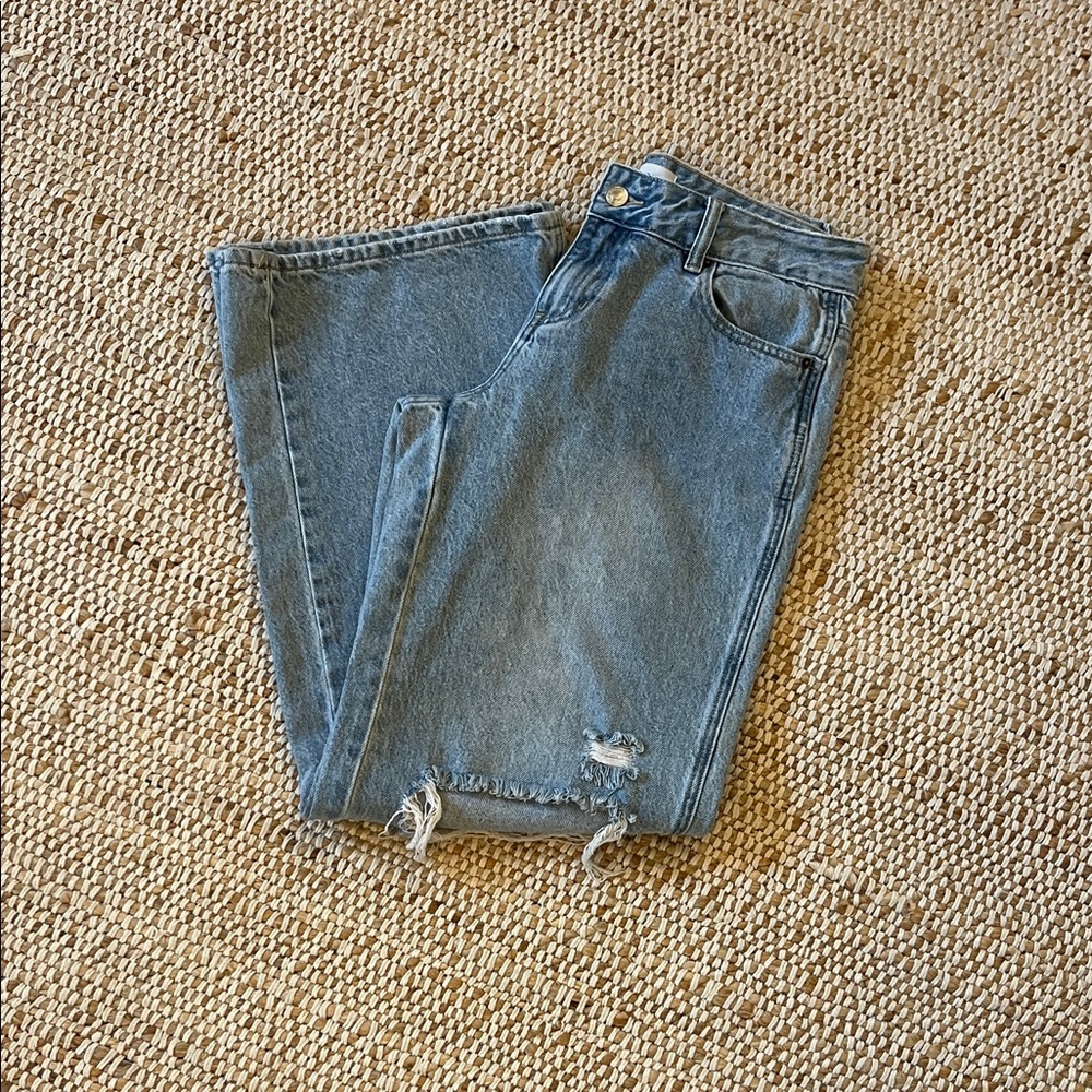Blue Distressed Denim Jeans